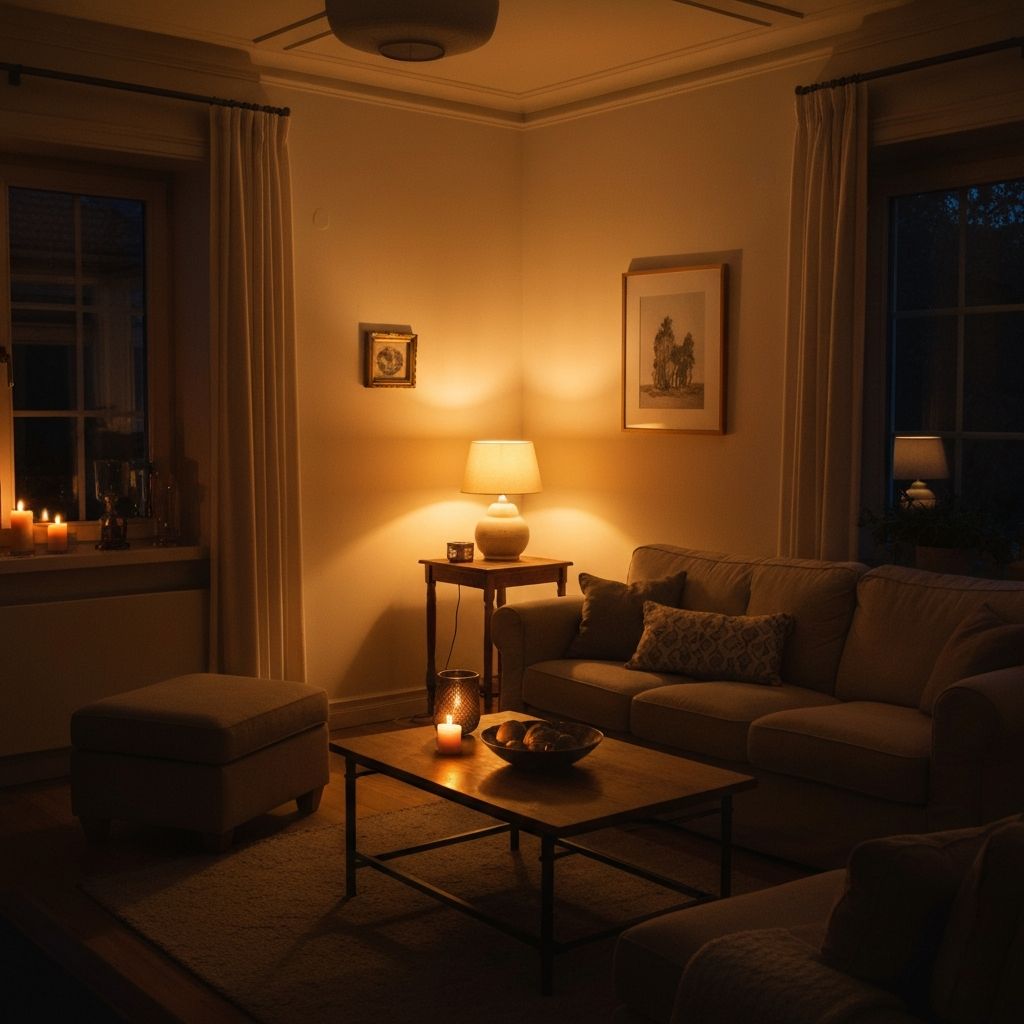 Quiet state - warm evening interior lighting